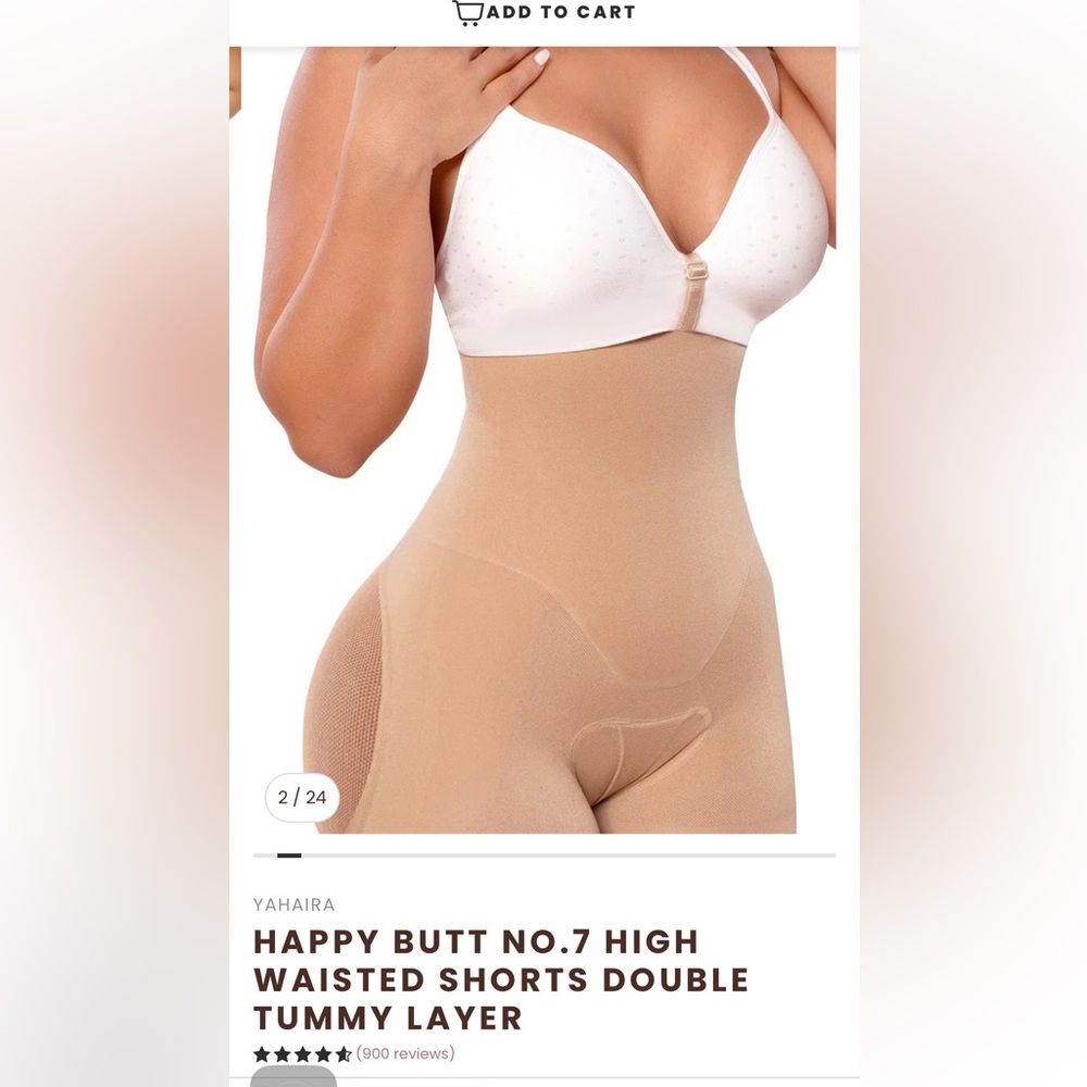 Happy Butt No.7 High-Waisted Shaping Shorts in black Yahaira